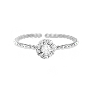 Trendy Ringe Enamel Crystal-silver