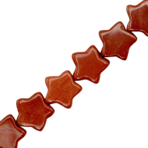 Naturstein Perlen Stern Earth red