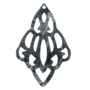 Resin Anh&auml;nger Barock Diamant Jeans blue