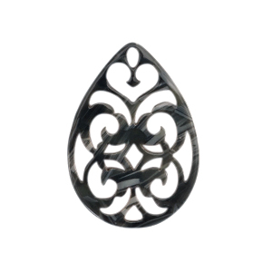 Resin Anh&auml;nger Barock Tropfen Jeans blue