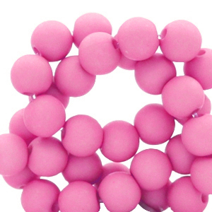 6 mm Acryl Perlen Hot pink