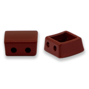 Tile beads Square Winery brown