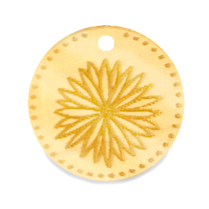 Plexx Anh&auml;nger 20mm Geburtsblume September-Aster Gold