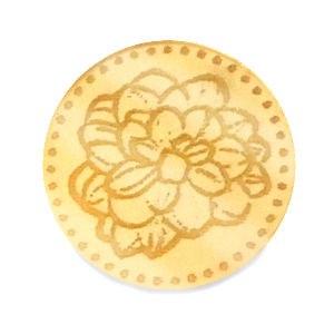 Plexx Cabochons 20mm Geburtsblume Oktober-Ringelblume Gold