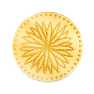 Plexx Cabochons 20mm Geburtsblume September-Aster Gold