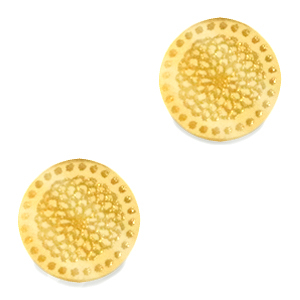 Plexx Cabochons 12mm Geburtsblume November-Chrysantheme Gold