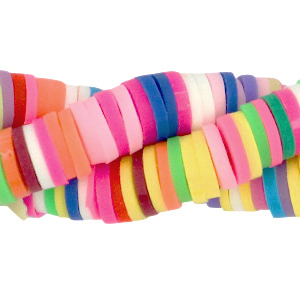 Katsuki Perlen 6mm Rainbow neon yellow mix