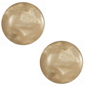 12 mm classic Cabochon Polaris Elements Mosso shiny Desert mist brown
