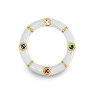 Brass TQ Metall Anh&auml;nger Zwischenst&uuml;ck Zirkonia Gold-white