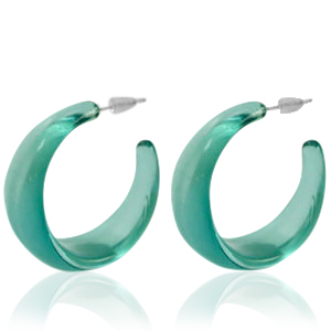 Trendy Ohrringe Creolen Ocean blue