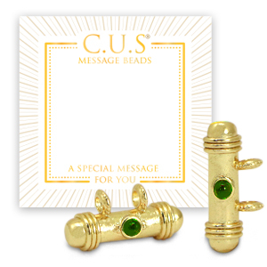 C.U.S&reg; Schmuck Message Beads Anh&auml;nger Gold-green
