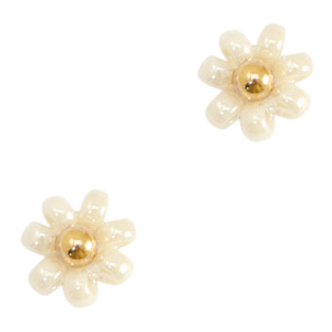 Miyuki-Perlenblume 8mm Cream beige-gold