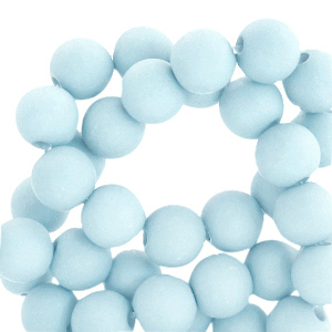 8 mm Acrylperlen matt Icy blue
