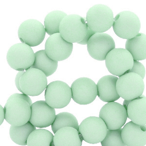 6 mm Acrylperlen matt Soft turquoise green