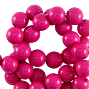 6 mm Acrylperlen shiny Fuchsia pink