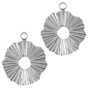 Stainless Steel - Rostfrei Stahl Anh&auml;nger 17mm Silber