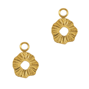 Stainless Steel - Rostfrei Stahl Anh&auml;nger 8mm Gold