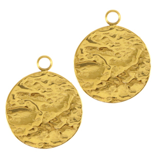 Stainless Steel - Rostfrei Stahl Anh&auml;nger 14mm Gold