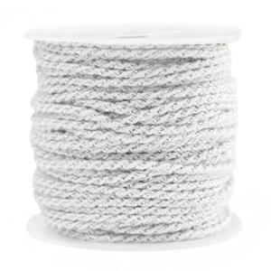 Makramee Band twisted 1.5mm Silver-white