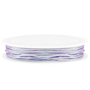 Makramee Band geflochten 1mm Lilac purple metallic