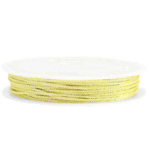 Makramee Band geflochten 1mm Yellow gold metallic