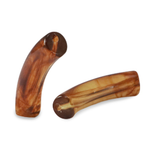 Acryl perlen Tube Topaz brown