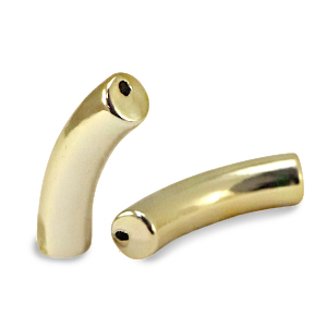 Acryl perlen Tube Gold