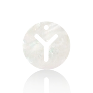 Muschel Anh&auml;nger S&uuml;&szlig;wasserperlmutt Buchstaben Y White (Naturliche Farbe Muschel)