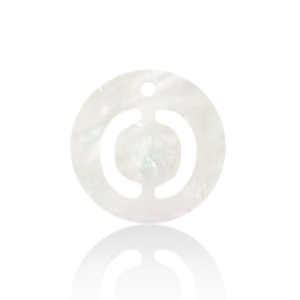 Muschel Anh&auml;nger S&uuml;&szlig;wasserperlmutt Buchstaben O White (Naturliche Farbe Muschel)