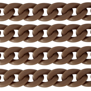 Acrylkette 29mm matt Savannah brown