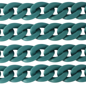 Acrylkette 29mm matt Petrol blue