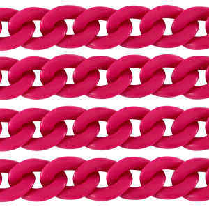 Acrylkette 29mm matt Magenta pink