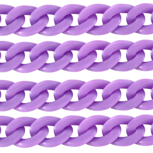 Acrylkette 29mm matt Petal purple
