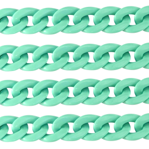 Acrylkette 22mm shiny Turquoise green