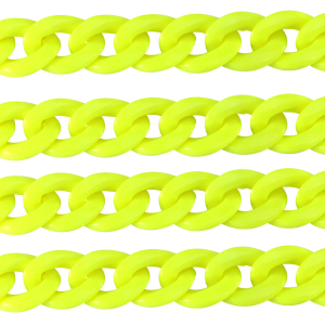 Acrylkette 22mm shiny Neon yellow