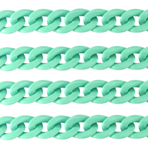 Acrylkette 18mm shiny Turquoise green