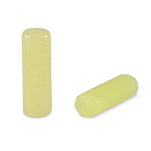 Naturstein Perlen Seraphinit Tubes Limelight yellow