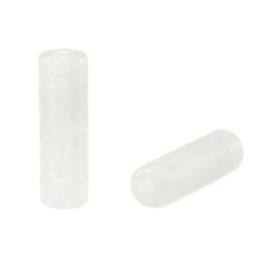 Naturstein Perlen Milchquarz Tubes White