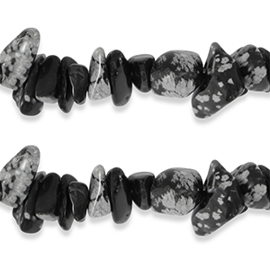Chips Steine Perlen Obsidian Black-anthracite marble