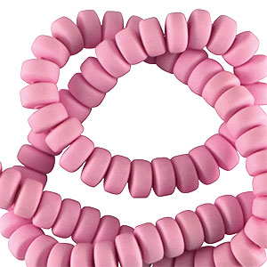Polymer Perlen Rondell 7mm Azalea pink