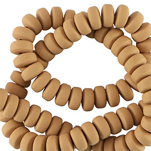 Polymer Perlen Rondell 7mm Brown