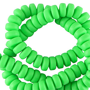 Polymer Perlen Rondell 7mm Neon green