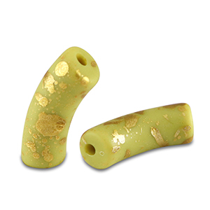 Acryl perlen Tube matt Lime green-gold