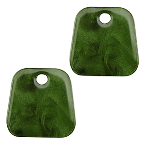 Resin Anh&auml;nger Trapez Moss green