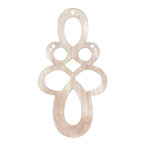 Resin Anh&auml;nger Barock Glitzer Hortensia pink