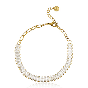 Armb&auml;nder aus Stainless Steel - Rostfreiem Stahl Gold-crystal