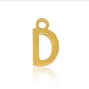 Stainless Steel - Rostfrei Stahl Anh&auml;nger Initial D Gold