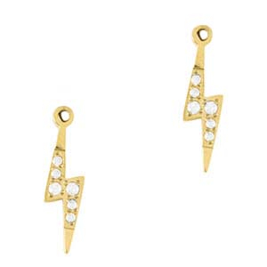 Stainless Steel - Rostfrei Stahl Anh&auml;nger Blitz Gold