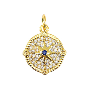 Brass TQ Metall Anh&auml;nger Stern Gold