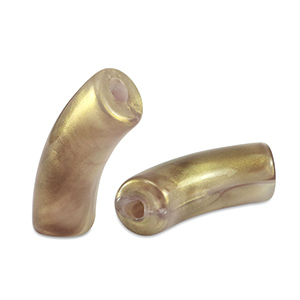 Tube Acrylperlen shiny Golden taupe